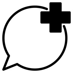 Wall Mural - medical chat icon