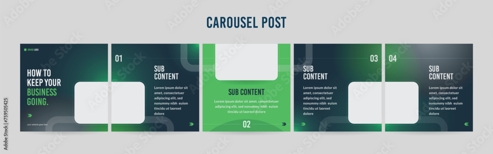 Editable Instagram Carousel Post Layout Set, Social Media Marketing ...