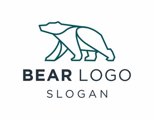 Wall Mural - Logo design about Bear on a white background. made using the CorelDraw application.