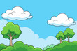 clouds sky background is tree
