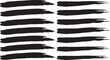Set of black grunge brush strokes. Vector illustration. Grunge texture. Free Vector
