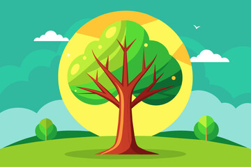 Poster - 2d design background is tree