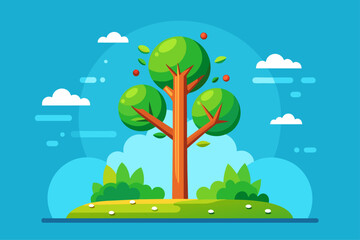 Poster - 2d design background is tree