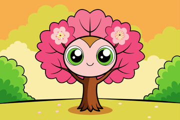 Sticker - blossom background is tree