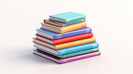 Canvas Print - Books icon school 3d