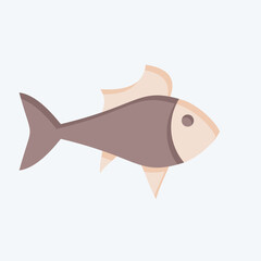 Wall Mural - Icon Guppy. related to Sea symbol. flat style. simple design editable. simple illustration