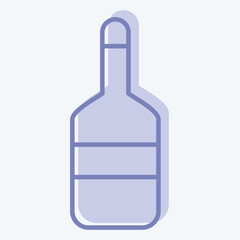 Wall Mural - Icon Bottle. related to Sea symbol. two tone style. simple design editable. simple illustration