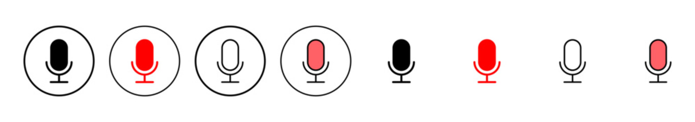 Wall Mural - Microphone icon vector illustration. karaoke sign and symbol