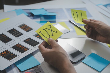 ux graphic designer creative sketch planning application process development prototype wireframe for