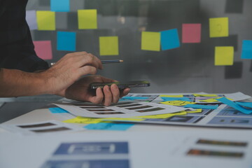 ux graphic designer creative sketch planning application process development prototype wireframe for