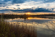 wunderschöner Sonnenuntergang am Wienerberg Teich