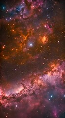 Amazing colorful galaxy in outer space, cinematic