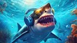 groovy underwater shark music theme
