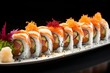 Assorted tasty sushi rolls - fresh and flavorful japanese cuisine with a variety of ingredients