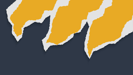 Wall Mural - Abstract Yellow Paper Torn In Dark Background Design