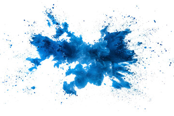 Wall Mural - abstract bright blue dust explosion on white background