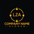 Creative letter LZA unique logo design vector and Illustration