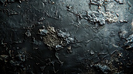 Canvas Print - Dark grunge textured wall close up.