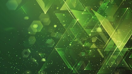 geometric green tech background
