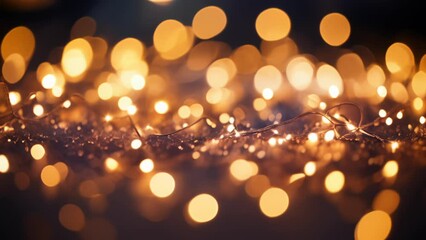 Poster -  Glowing lights, abstract bokeh, festive atmosphere