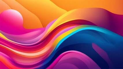 Poster -  Vivid abstract waves in motion, perfect for dynamic backgrounds