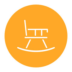 Poster - Rocking Chair icon vector image. Can be used for Home Services.