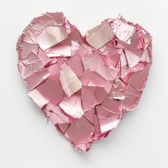 Canvas Print - pink foil heart.