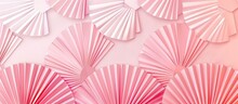 Abstract Geometric Fan Pattern. Decorative Design In Stylish Pink.