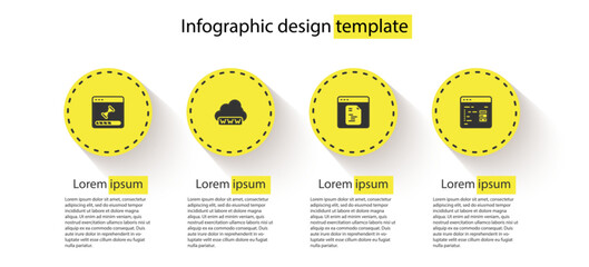 Set Loading data window, Web development, Software and . Business infographic template. Vector