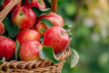 Wall Mural - Apples in a basket