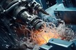 metal by machines water splashing industry