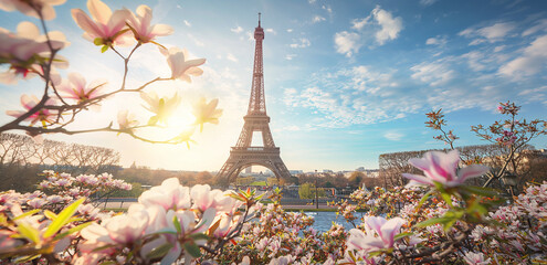 Wall Mural - eiffel tower in spring