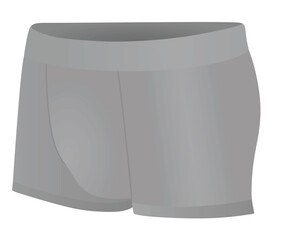 Wall Mural - Men grey underwear. side view. vector illustration