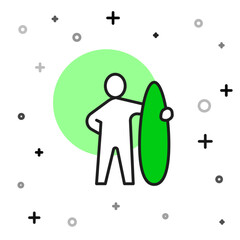 Wall Mural - Filled outline Surfboard icon isolated on white background. Surfing board. Extreme sport. Sport equipment. Vector