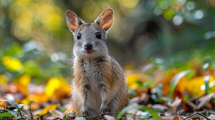 Wall Mural - wildlife photography, authentic photo of a bandicoot in natural habitat, taken with telephoto lenses, for relaxing animal wallpaper and more