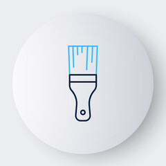 Sticker - Line Paint brush icon isolated on white background. Colorful outline concept. Vector