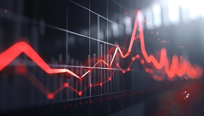 Poster - Visualizing Sector-Specific Economic Growth, Graphs Illustrating Upward Trends and Positive Market Momentum