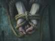 Bound Hands with Rope - Conceptual Imagery