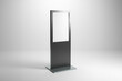 Lightbox advertising display. Blank pylon mockup. Perspective view, 3D rendering.