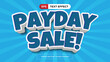 payday sale text effect editable mega sale title text style
