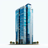 A skyscraper isolated on a transparent background, city, building, skyscraper, architecture