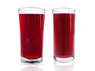 Wall Mural - Pomegranate juice in a glass, transparent background