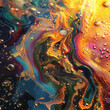 the interaction between oil and water under polarized light