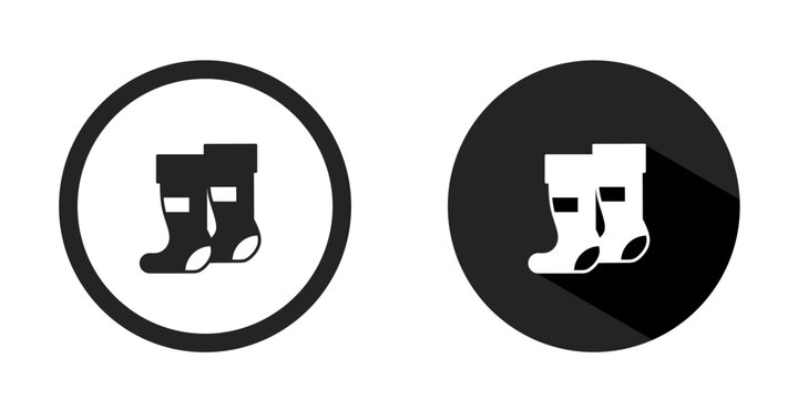Sock logo. Sock icon vector design black color. Stock vector.
