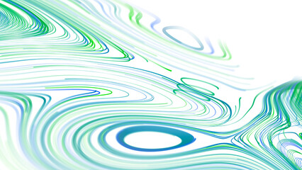 Wall Mural - Abstract white background from multi-colored curved lines. Data processing, technology, artificial intelligence. 3D rendering.