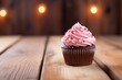 Appetizing strawberry cup cake.