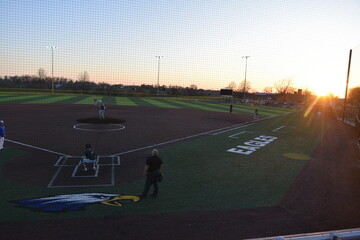 Wall Mural - Evening Baseball Game