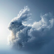 Whimsical Rabbit-Shaped Cloud Formation Gen AI