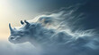 Golden Hour Rhinoceros Cloud Formation at Dawn Gen AI