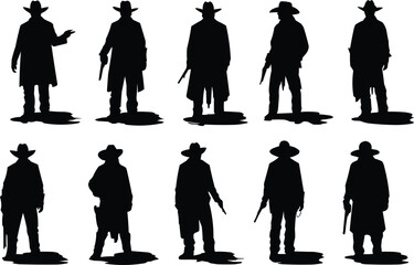 Cowboy activity silhouettes, cowboy vector, symbol, icon, art, silhouette, Cowboy  vector silhouettes collection, Set of cowboy silhouettes white background,  